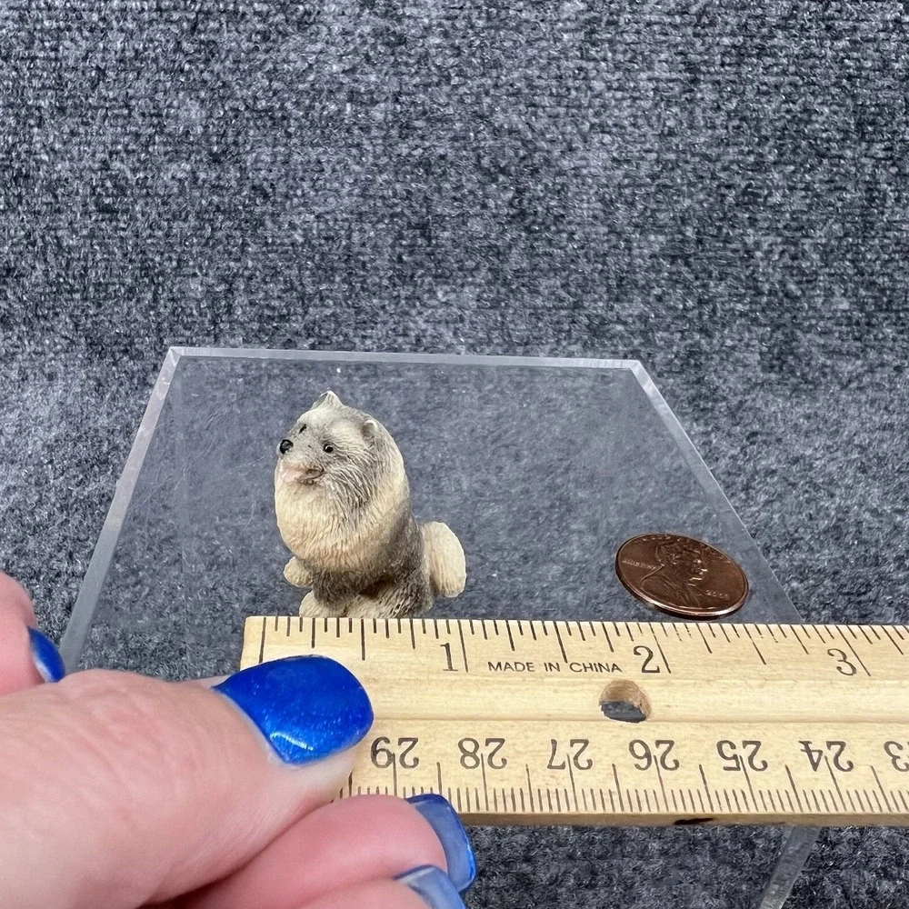 Stone Resin Keeshond Pomeranian Dog 1.25